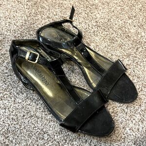 Vintage YSL black patent leather sandals
